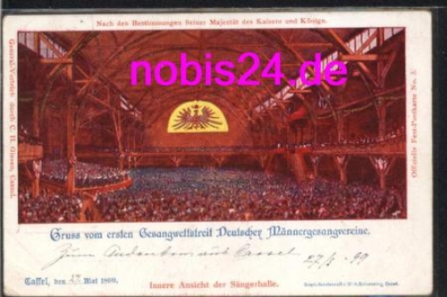 Kassel singing competition postal stationery o 1899