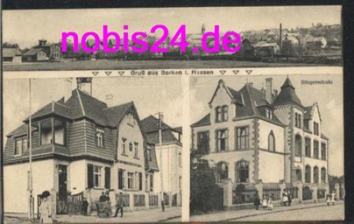34532 Borken Hessen Post Office School o August 14, 1916