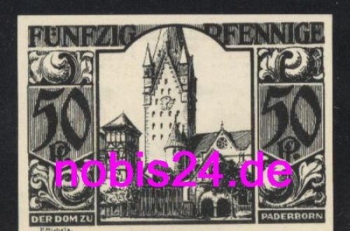 Paderborn Notgeld 50 Pfennige 1921