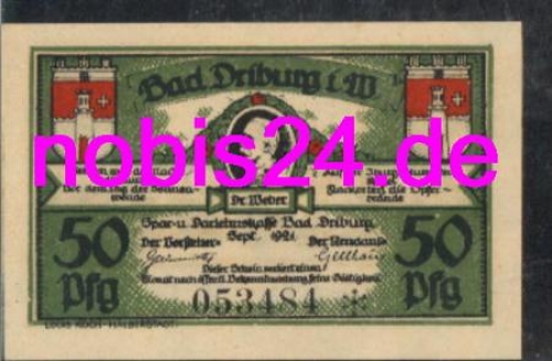 Bad Driburg Notgeld 50 Pfennige 1921