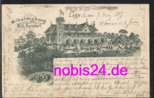 32791 Lage Lippe precursor Litho Gasthof o 9.3.1897