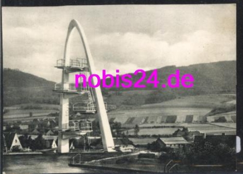 31675 Bückeburg Bergbad diving tower * around 1960