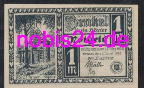 33034 Brakel emergency money 1 Mark 1921