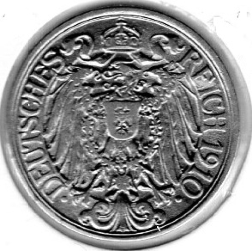 25 Pfennig 1910 E Deutsches Kaiserreich