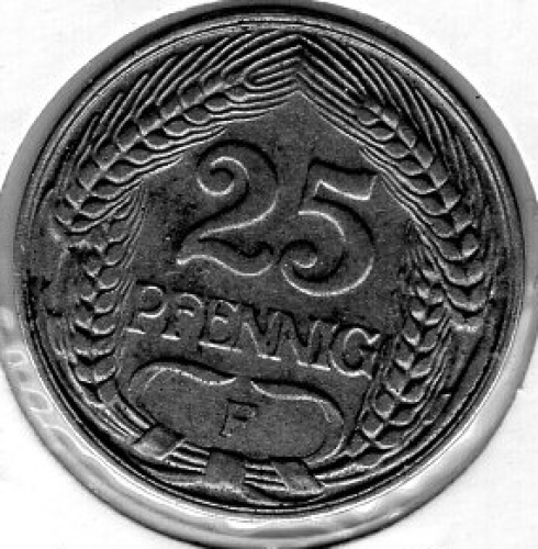 25 Pfennig 1912 F German Empire