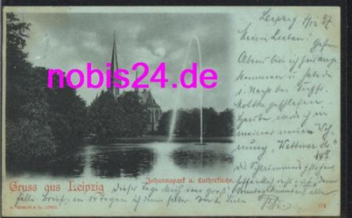 Leipzig Johannapark Kirche o 7.12.1897