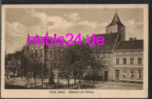 39240 Calbe Marktseite und Rathaus o 14.5.1929