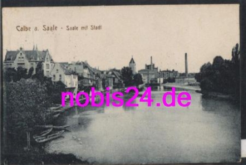 39240 Calbe  Saale mit Stadt o 30.11.1934