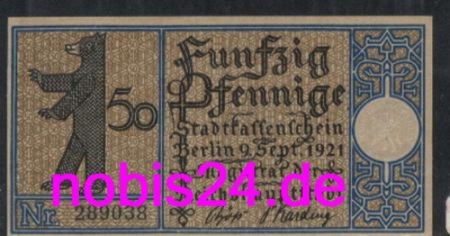 Tiergarten Berlin emergency money district 2 50 pfennigs around 1921