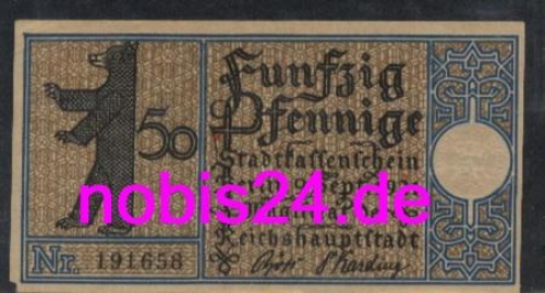 Prenzlauer Berg Berlin Notgeld Bezirk4 50 Pfennige 1921