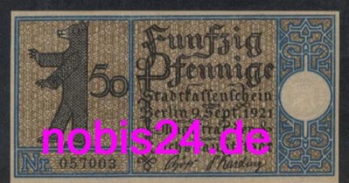 Charlottenburg Berlin emergency money district 7 50 pfennigs around 1921