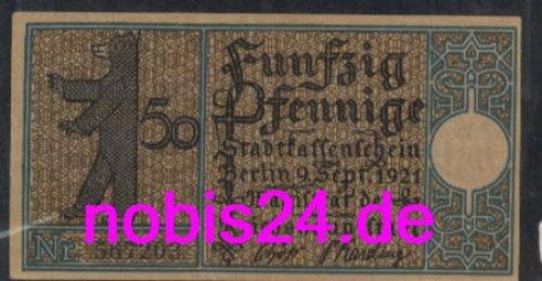 Berlin Notgeld Bezirk8 50 Pfennige