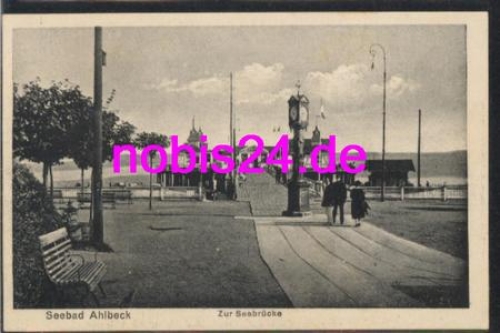 Ahlbeck Seebad Seebrücke Uhr  *ca.1920