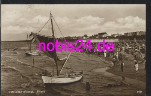 17419 Ahlbeck  Strand Segelboote o 21.7.1929