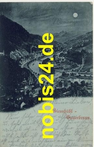 Giesshübl Sauerbrunn moonlight card o ca.1900