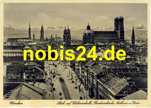 Munich Feldherrnhalle Cathedral City Hall o 1938