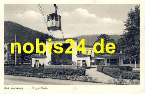 38667 Bad Harzburg mountain cable car station o July 28, 1954