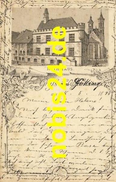 Göttingen town hall forerunner Litho o 8.5.1898