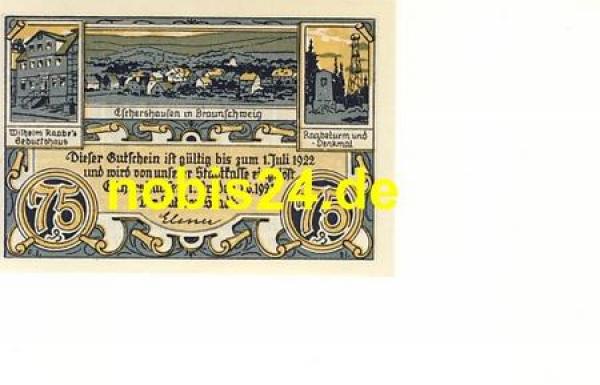 37632 Eschershausen emergency money 75 pfennigs 1922