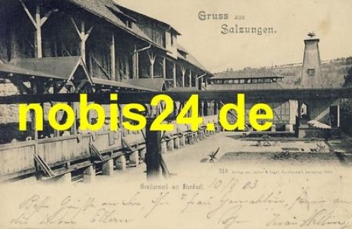 36433 Bad Salzungen Gradierwerk mit Storchnest o 1903