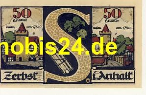 39261 Zerbst emergency money 50 pfennigs 1921