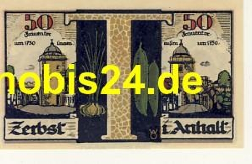39261 Zerbst emergency money 50 pfennigs 1921