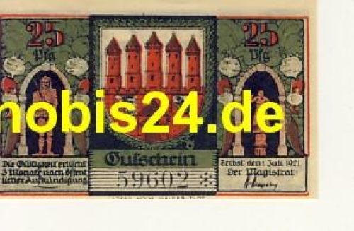 39261 Zerbst emergency money 25 pfennigs 1921