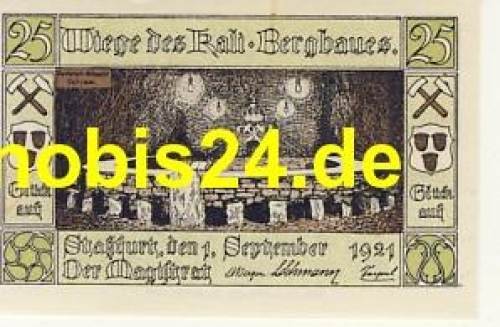 39418 Stassfurt emergency money 25 pennies in 1921