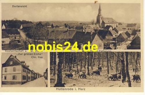 38889 Hüttenrode Gasthaus Wildfütterung *ca.1920