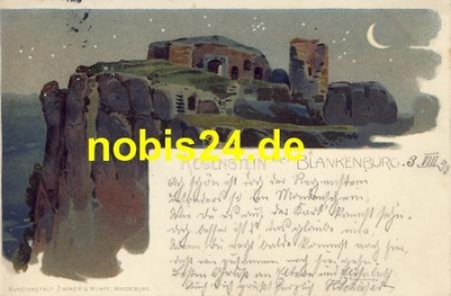38889 Blankenburg Regenstein artist card o 3.8.1898