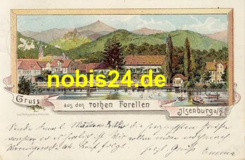 38871 Ilsenburg Litho Gasthof Forelle o 30.6.1895