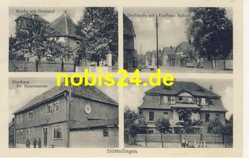 38835 Stötterlingen Gasthof Pfarre Kirche *ca.1930