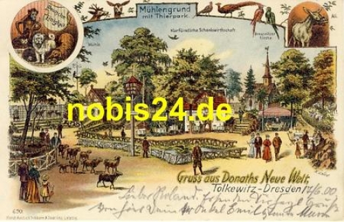 Tolkewitz Dresden Litho Restaurant "Donaths neue Welt" o 1900