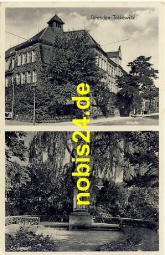 Tolkewitz Dresden Schule Ehrenmal  *ca.1930