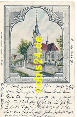 Plauen Dresden Kirche  o 7.3.1902
