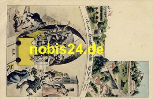Loschwitz Dresden Litho Cable Car * around 1910