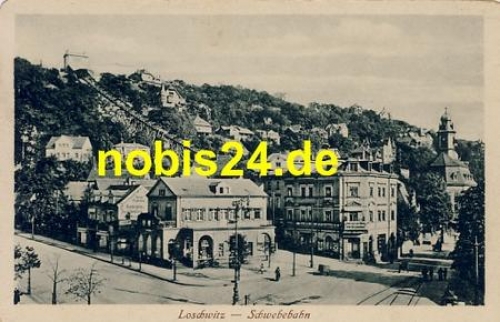 Loschwitz Dresden Koernerplatz suspension railway * around 1920