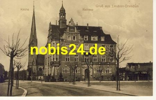 Leuben Dresden Kirche Rathaus *ca.1930