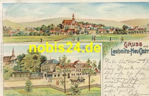 Leubnitz-Neuostra Dresden Litho Gasthof o 1901