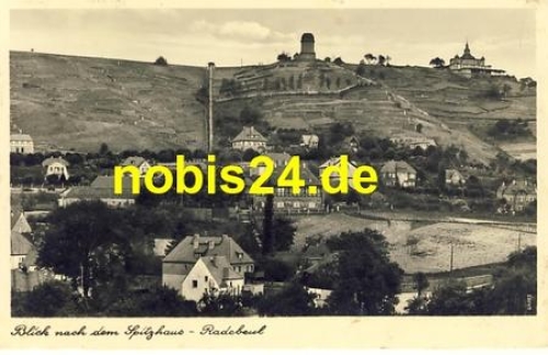 Radebeul Blick zum Spitzhaus o 18.8.1941