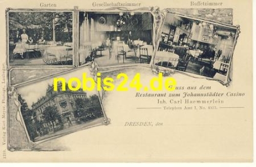 Johannstadt Dresden Restaurant Casino *ca.1900