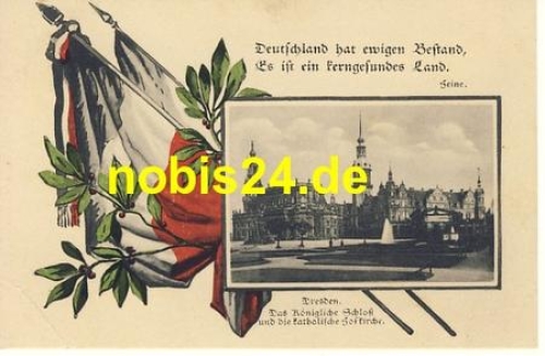 Dresden Old Town Castle Patriotika WWI *ca.1915