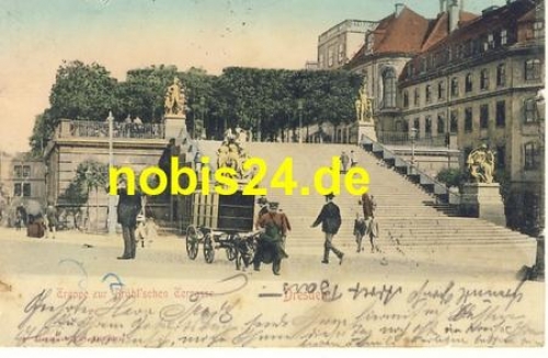 Dresden Altstadt Brühlsche Terrasse o 1902