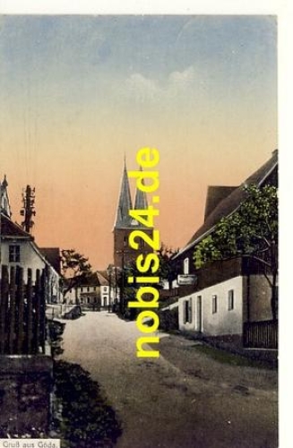 02633 Göde Strasse mit Kirche o 31.7.1922
