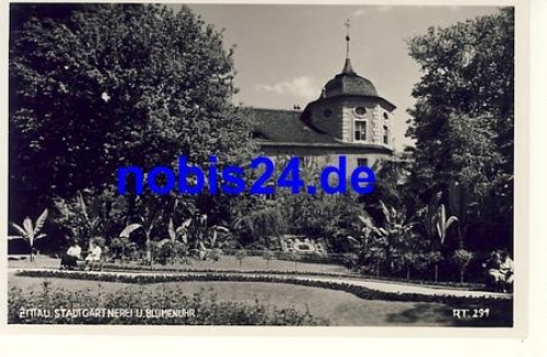 Zittau Blumenuhr Stadtgarten *ca.1930