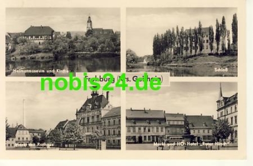 04654 Frohburg Markt Hotel Schloss Kirche o 10.7.1958