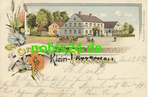 04579 Klein Pötzschau Litho Gasthaus 3.1.1903