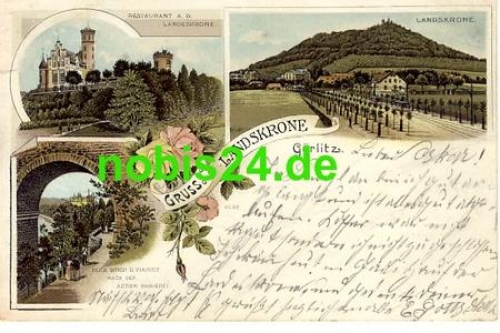 Gorlitz Landeskrone Gasthof Litho o 25.5.1900