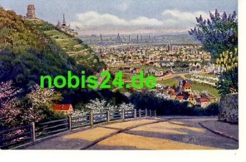 01445 Loessnitz Radebeul View of Dresden Artist card *ca.1920