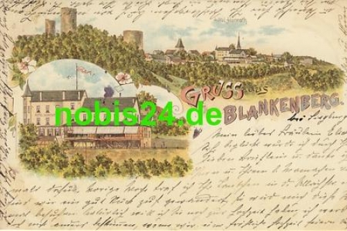 Blankenburg Halle Saale Litho Gasthof Hotel o 31.1.1898